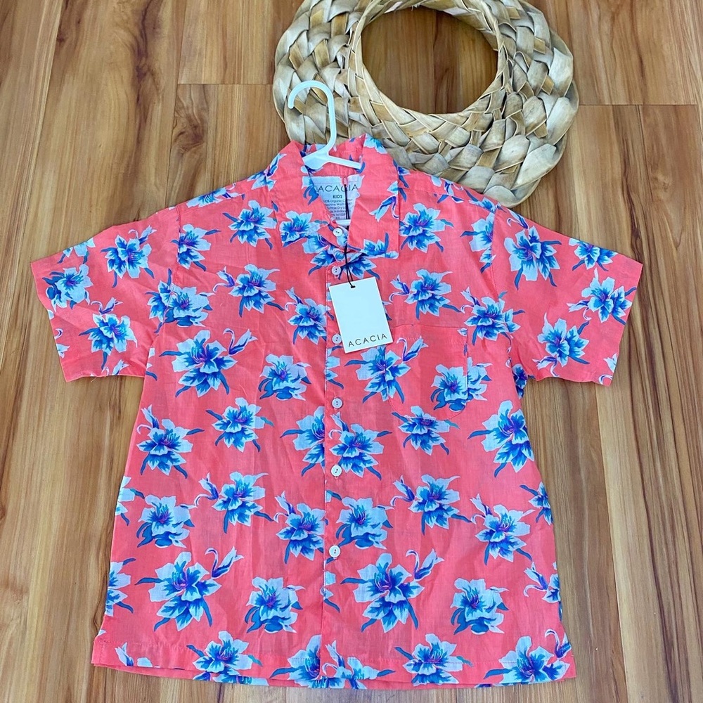 Acacia Swimwear Kids Vintage Aloha Shirt  🌺 BNWT, size XXL